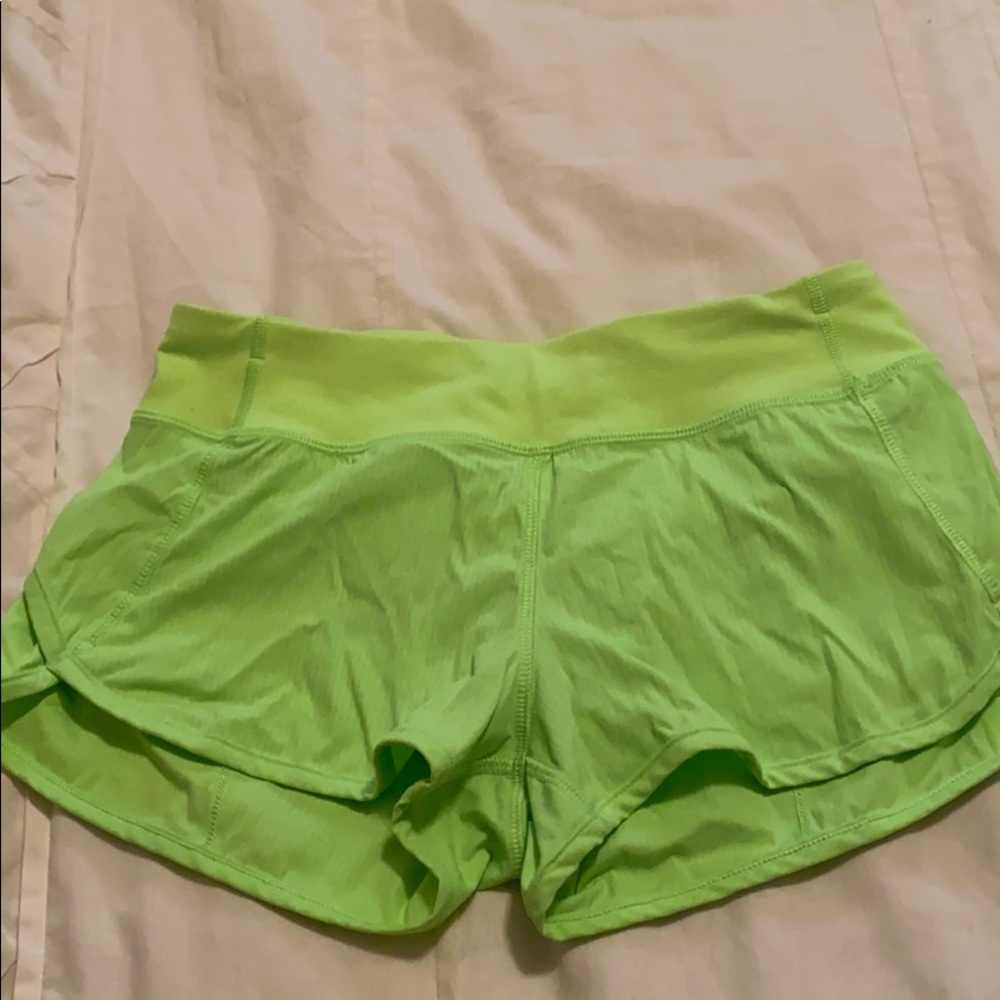 Neon Green Ivivva Speedy Shorts